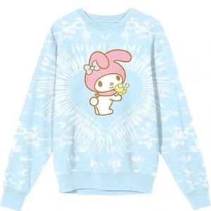 NEW BIOWORLD X Sanrio My Melody Tie Dye Sweater Kawaii - Medium
